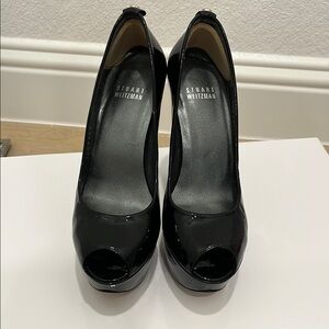 Stuart Weitzman Black Patent Leather Heels